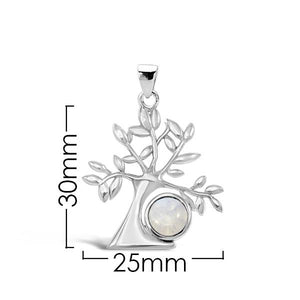 925 Sterling Silver Moonstone Tree of Life Pendant