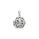 Load image into Gallery viewer, 925 Sterling Silver Filagree Locket Pendant 30mm
